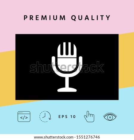Vintage microphone symbol icon. Graphic elements for your design