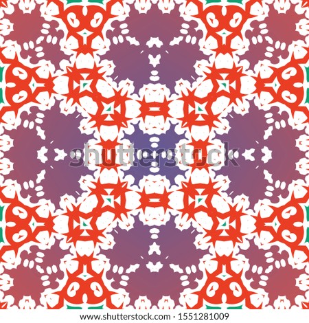 Antique mexican talavera ceramic. Bathroom design. Vector seamless pattern texture. Red floral and abstract decor for scrapbooking, smartphone cases, T-shirts, bags or linens.