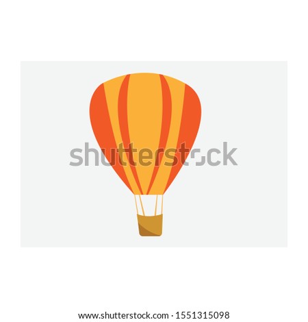 Air balloon simple illustration clip art vector