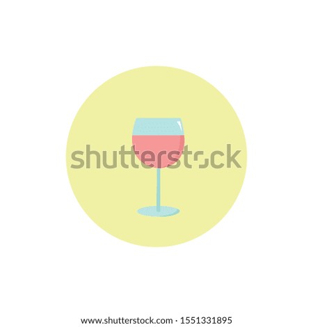 Wine simple illustration clip art vector