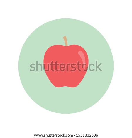 Apple simple illustration clip art vector