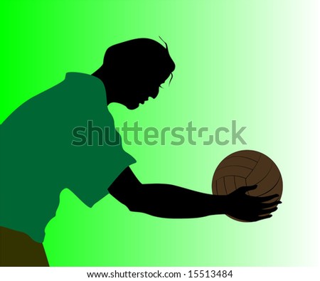 silhouette of a ball player	