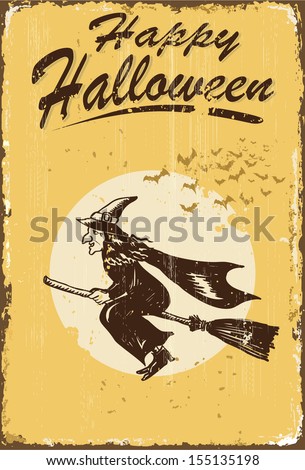 Vintage Happy Halloween sign