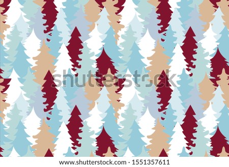 christmas seamless pattern of trees vector new year background