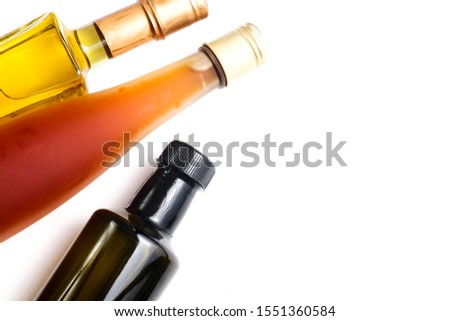 Isolated picture of luxury bottle. Oil glass bottle. Wine glass bottle. Liquid form container. 