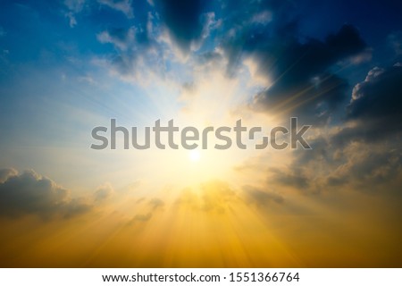 Beautiful sky and colorful clouds at sunset Royalty-Free Stock Photo #1551366764