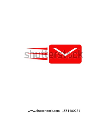 Mail letter icon logo design vector template