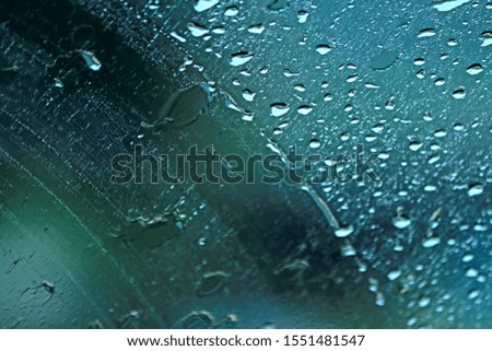Detail of Rainy on the car
