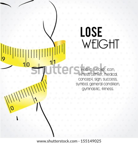 lose weight design over white background vector illustration