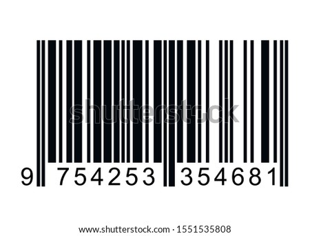 Barcode code bar vector illustration. Realistic barcode icon. Barcode reader