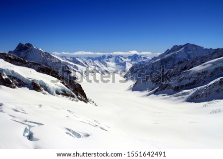 A beautiful view from the top of the Swiss Alps and Europe itself