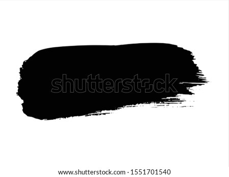 art brush abstract black ink paint stroke background vector