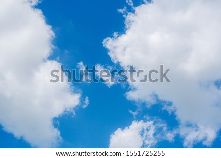 Air clouds in the blue sky.