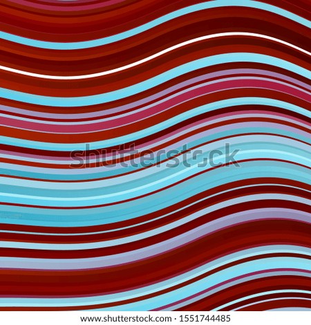 Light Blue, Red vector texture with curves. Brand new colorful illustration with bent lines. Pattern for commercials, ads.