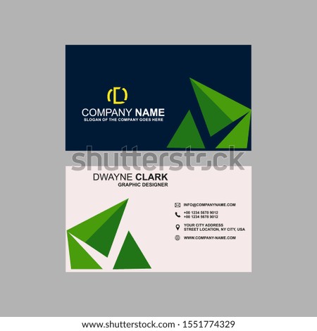 Blue Green Modern Business Card Design