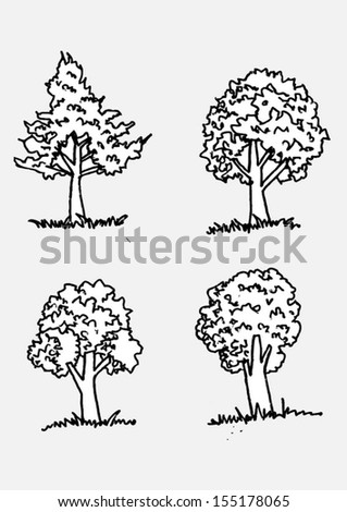 Vector trees with leaves 