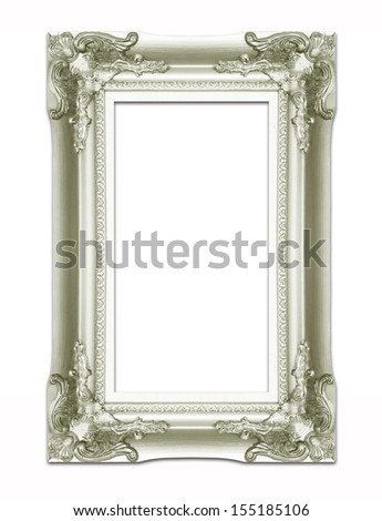 Gray picture frame .Isolated on white background