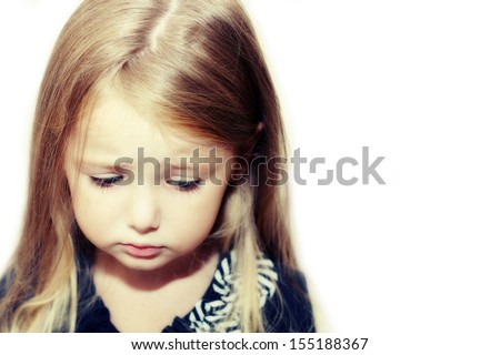 Sad Little Girl Royalty-Free Stock Photo #155188367