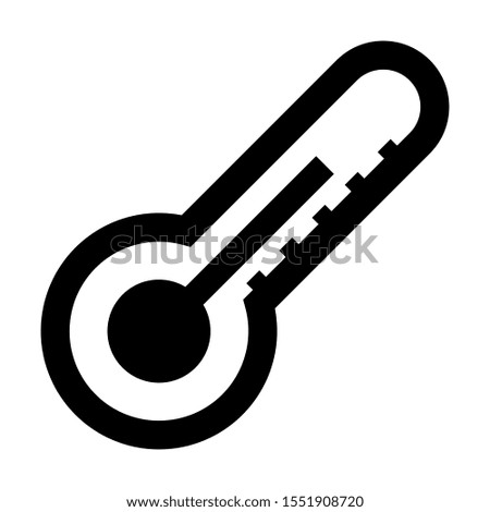 kitchen thermometer black solid vector icon