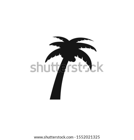Palm tree icon on white background