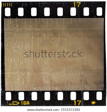 blank film photo placeholder on white