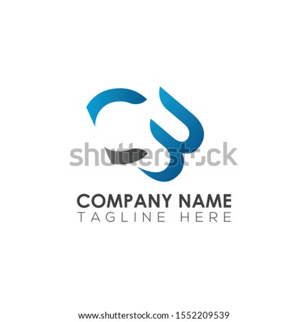 letter type CB logo design . simple Letter CB logo.
