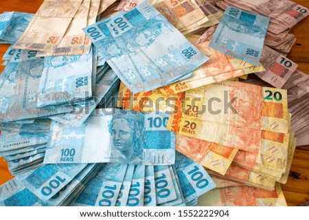 Photographic composition with Real - Brazilian Money
