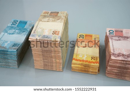 Photographic composition with Real - Brazilian Money