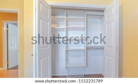 Panorama Open interior built in closet or wardrobe