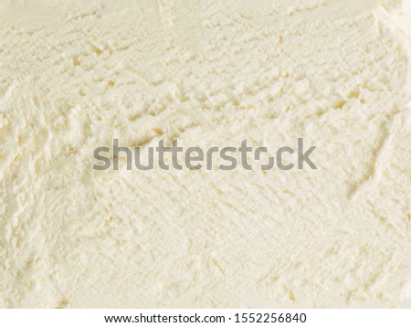 vanilla ice cream background, top view