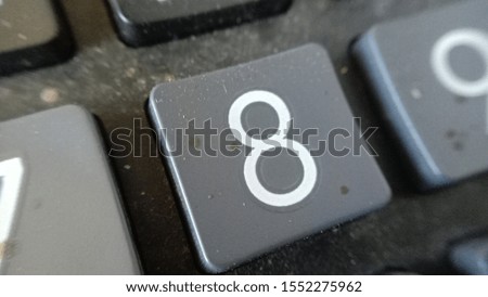 the number eight found on a calculator