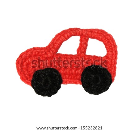 Knitted Red Car
