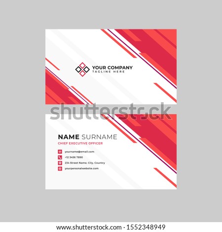 Professional Clean Business Card Template Vector
