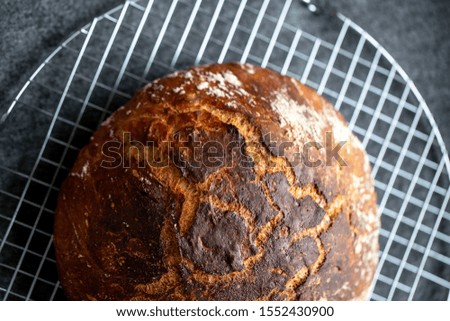Freshly home made baked sourdough bread