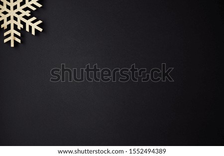 Decorative solid black background for winter holiday poster 