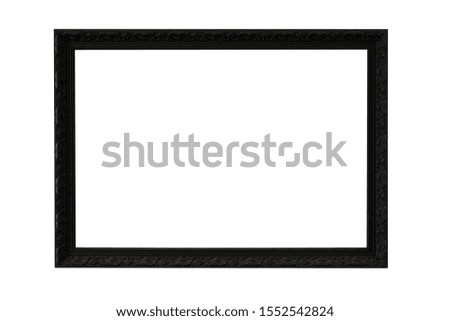 Vintage black photo frame on a isolated white background. Vintage. Frame. isolated. white.