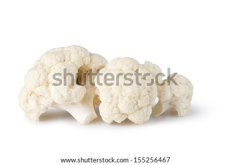 Fresh cauliflower cabbage vegetable on white background Royalty-Free Stock Photo #155256467