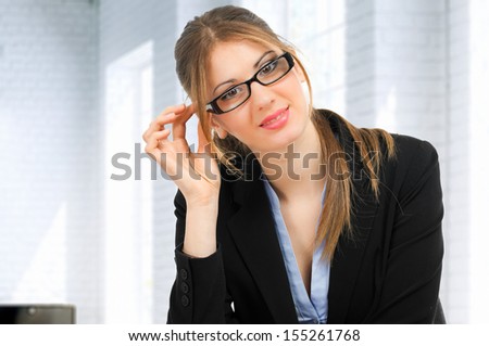 Charming businesswoman portrait