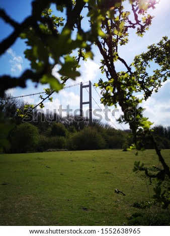 Humber Bridge in the area of Hull  Royalty-Free Stock Photo #1552638965