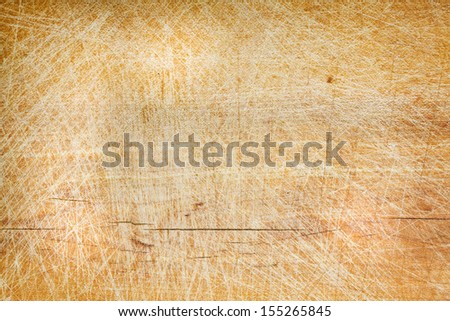 Old grunge wooden cutting kitchen desk board background texture 