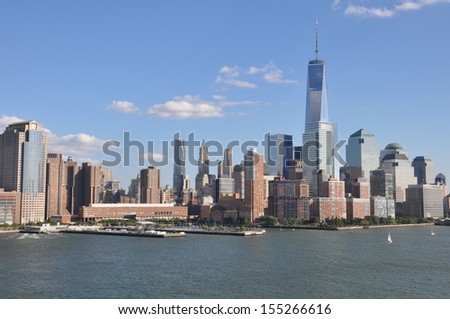 Lower Manhattan Skyline with One World Trade Center