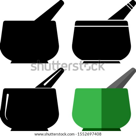 Mortar and Pestle Vector Illustration