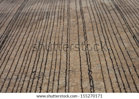 art and pattern of concrete road surface