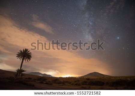 
Nice night landscape with many stars
