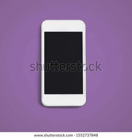 Phone with blank screen for Info-graphic  business and marketing investment on background
