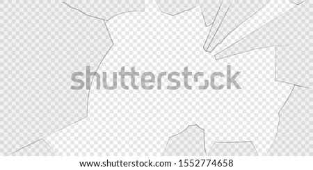 Broken glass isolated on transparent background Royalty-Free Stock Photo #1552774658