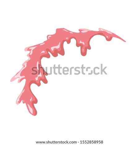 Vector jelly splash candy colors isolated on white. Glossy and sweet.