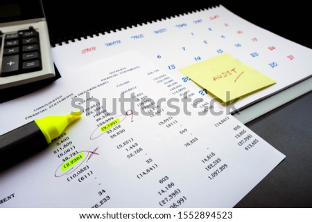 Account, Finance, Internal and External Auditor of the company must be examined serious. If find an error, used a color pen marker for edit before to public announce of financial statement in deadline