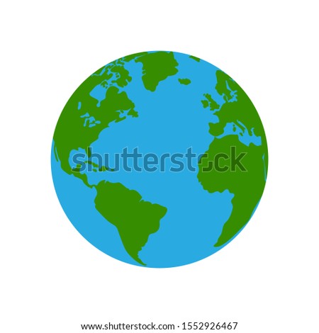 Earth planet. Globe. Isolated on white background.