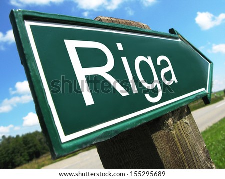Riga road sign
